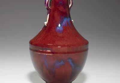 图片[2]-Vase with handles in glaze imitating Jun ware, Qing dynasty, Qianlong reign (1736-1795)-China Archive